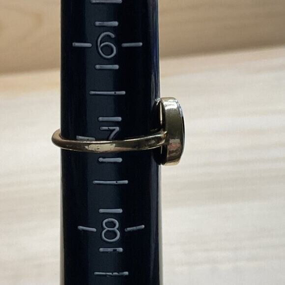 Black White Gold-Tone Ring Adjustable Band Timeless Style - Picture 4 of 4